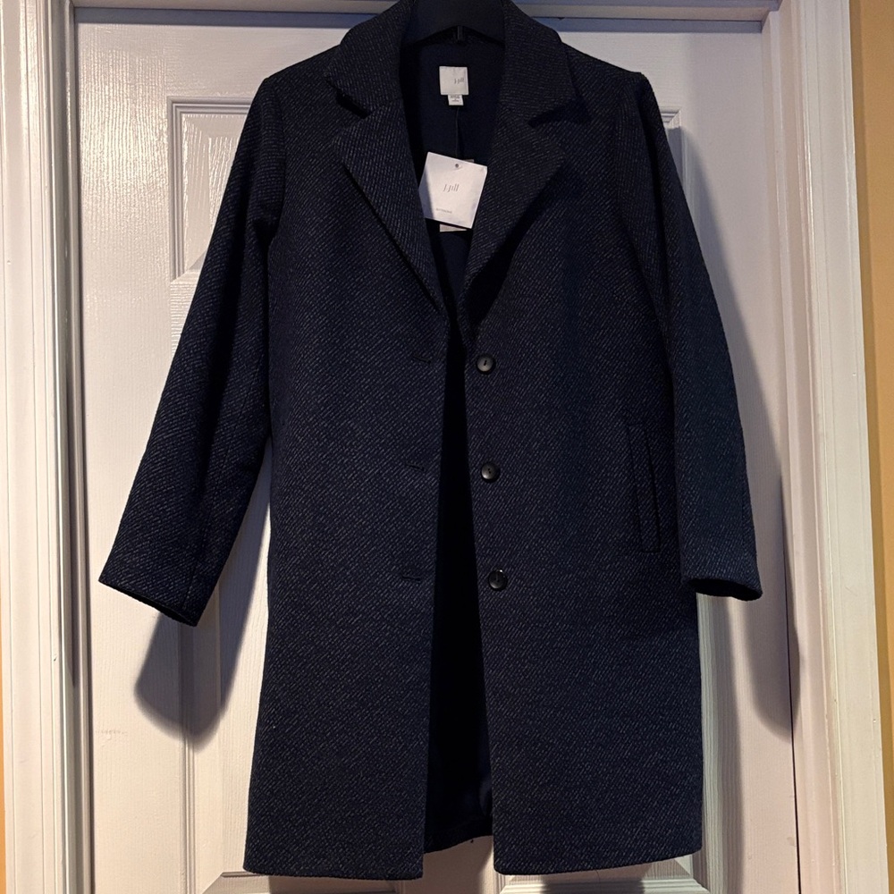 J. Jill Dark Blue Trench Coat